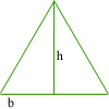 image of a triangle with base b and height h